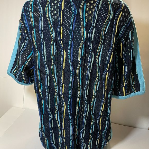 Coogi, Short Sleeve Sweater, size XL, Blue-multi - Picture 4 of 4